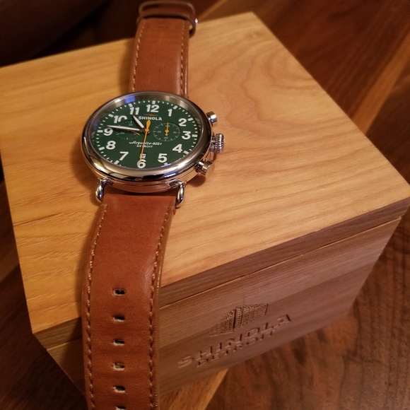 Men's 47mm Shinola Runwell Chrono Watch - Picture 2 of 8